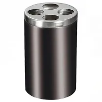 Pahar pentru periuțe de dinți Rozzy Jenori WROCLAW  Oțel inoxidabil / Gray / Pe masă