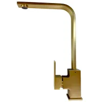 Baterie pentru bucătărie SanDonna NERA Mono comandă / Pivotantă / Oțel inoxidabil / Gold photo 2