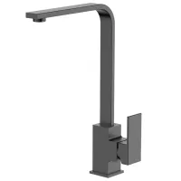 Baterie pentru bucătărie SanDonna NERA Mono comandă / pivotantă / Oțel inoxidabil / Black