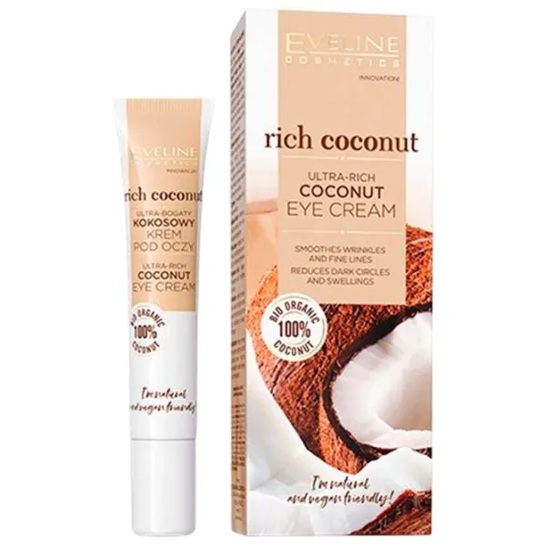 Cremă Eveline Cosmetics Rich Coconut 0.02l / universal photo 1