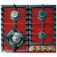 Plită încorporabilă pe gaz Kaiser KCG 6335 Em Turbo Sticlă călită / Red