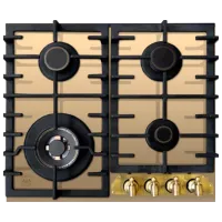 Plită încorporabilă pe gaz Kaiser KCG 6335 Em Turbo Sticlă călită / Ivory