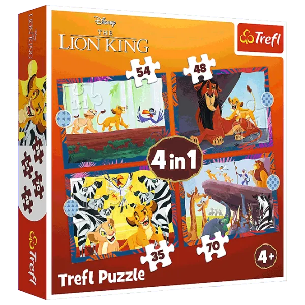 Puzzle Trefl Brave Lion King 4+/ Numărul de piese: 207 photo 1