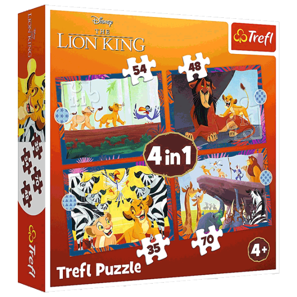 Puzzle Trefl Brave Lion King 4+/ Numărul de piese: 207 photo 1
