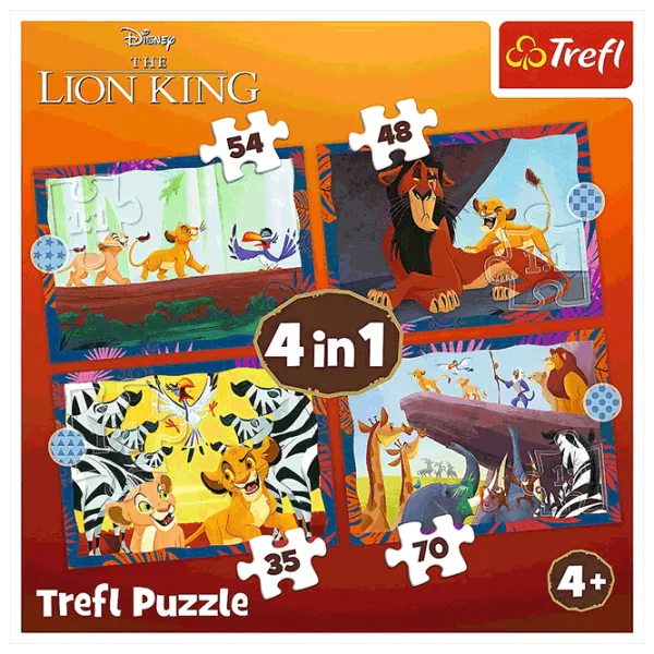 Puzzle Trefl Brave Lion King 4+/ Numărul de piese: 207 photo 6