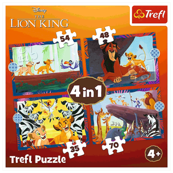 Puzzle Trefl Brave Lion King 4+/ Numărul de piese: 207 photo 6
