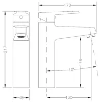Смеситель для умывальника Genebre Kelogic Однорычажный photo 2