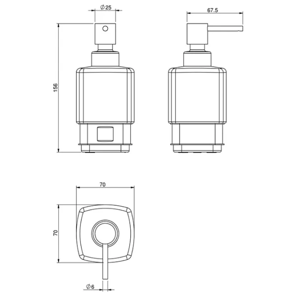 Dozator săpun lichid Volle Teo  0.25l photo 2