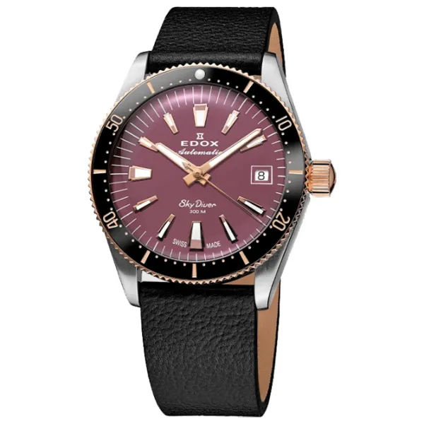 Ceas de mână unisex Edox 80131-357RNRC-VIO Mecanic / 38 mm photo 4 Ceas de mână unisex Edox 80131-357RNRC-VIO Mecanic / 38 mm photo 4