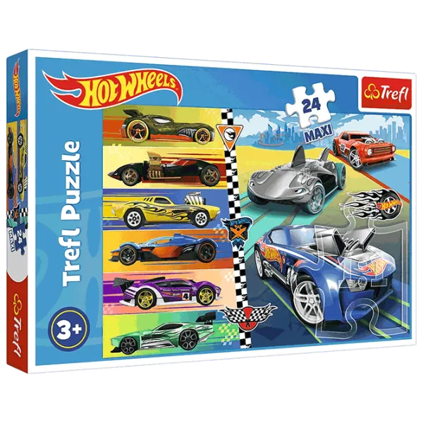 Puzzle Trefl Fast Hot Wheels 4+/ Количество деталей: 24 photo 1 Puzzle Trefl Fast Hot Wheels 4+/ Количество деталей: 24 photo 1
