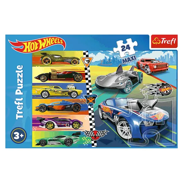 Puzzle Trefl Fast Hot Wheels 4+/ Количество деталей: 24 photo 3 Puzzle Trefl Fast Hot Wheels 4+/ Количество деталей: 24 photo 3
