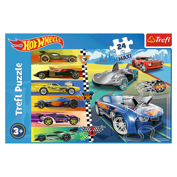 Puzzle Trefl Fast Hot Wheels 4+/ Количество деталей: 24 photo 3 Puzzle Trefl Fast Hot Wheels 4+/ Количество деталей: 24 photo 3