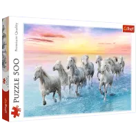Puzzle Trefl Galloping white horses 10+/ Numărul de piese: 500 photo 2