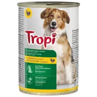 Hrană pentru câini umedă Tropi 912706  0.415 kg / Găină