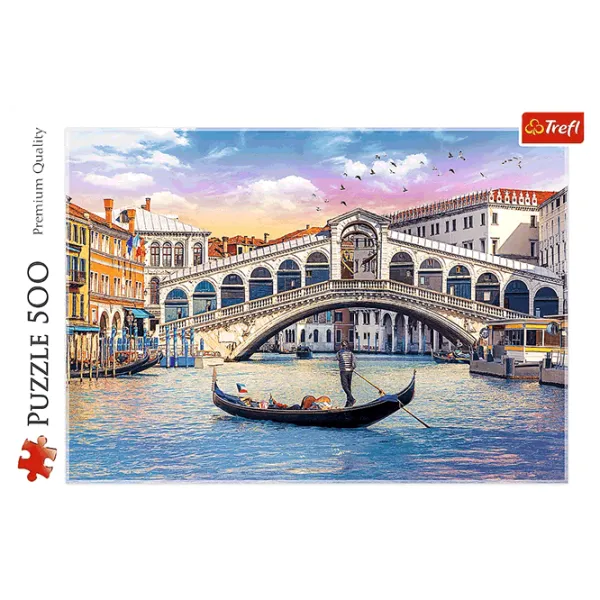 Puzzle Trefl Rialto Bridge, Venice 9+/ Количество деталей: 500 photo 3