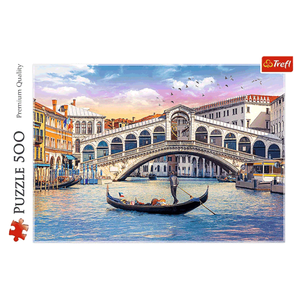 Puzzle Trefl Rialto Bridge, Venice 9+/ Количество деталей: 500 photo 3