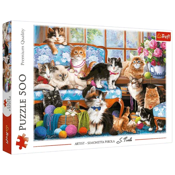 Puzzle Trefl Cat Family 10+/ Numărul de piese: 500 photo 1 Puzzle Trefl Cat Family 10+/ Numărul de piese: 500 photo 1