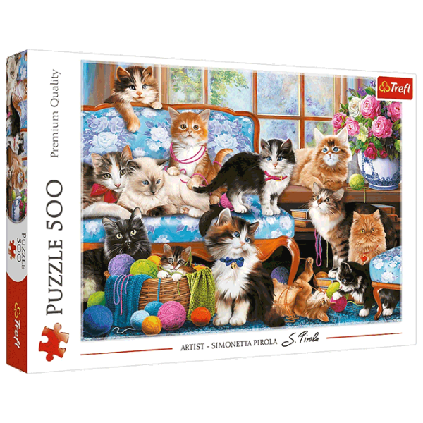 Puzzle Trefl Cat Family 10+/ Numărul de piese: 500 photo 1 Puzzle Trefl Cat Family 10+/ Numărul de piese: 500 photo 1