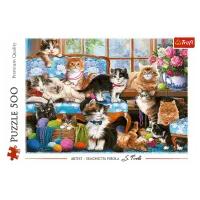 Puzzle Trefl Cat Family 10+/ Numărul de piese: 500 photo 2