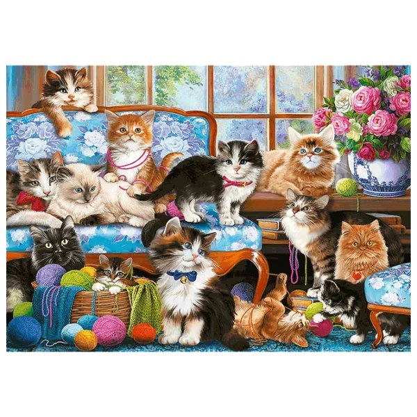 Puzzle Trefl Cat Family 10+/ Numărul de piese: 500 photo 3 Puzzle Trefl Cat Family 10+/ Numărul de piese: 500 photo 3