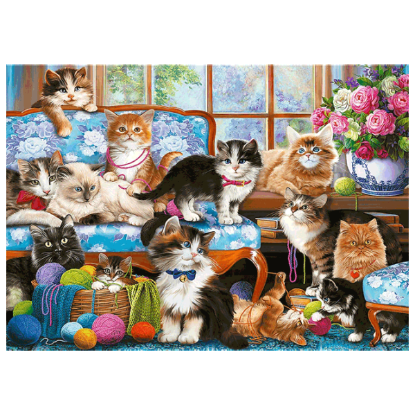 Puzzle Trefl Cat Family 10+/ Numărul de piese: 500 photo 3 Puzzle Trefl Cat Family 10+/ Numărul de piese: 500 photo 3