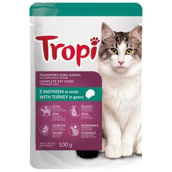 Корм для кошек влажный Tropi Pouche 5902944912744 0.1 кг / Индейка photo 1