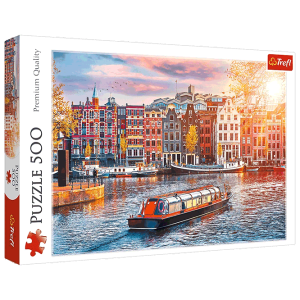 Puzzle Trefl Amsterdam, Netherlands 9+/ Количество деталей: 500 photo 1 Puzzle Trefl Amsterdam, Netherlands 9+/ Количество деталей: 500 photo 1