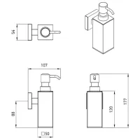 Dozator săpun lichid Volle CUADRO 0.3l photo 2