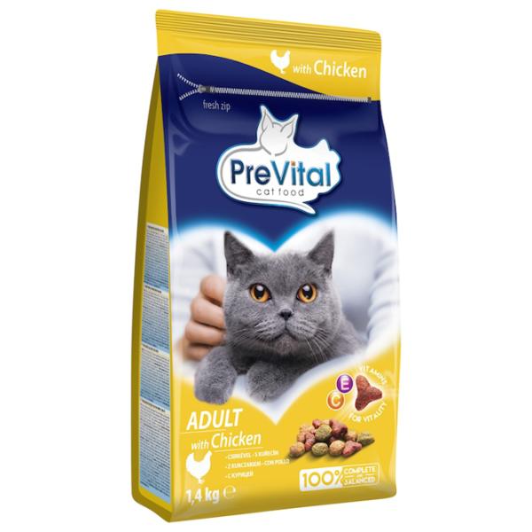 Hrană pentru pisici uscată Prevital Adult 5999566111167 1.4 kg / Găină photo 1