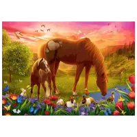 Puzzle Trefl Horses in the Meadow 10+/ Numărul de piese: 500 photo 3