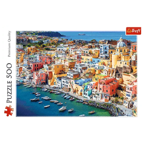 Puzzle Trefl Procida, Campania, Italy 10+/ Numărul de piese: 500 photo 3