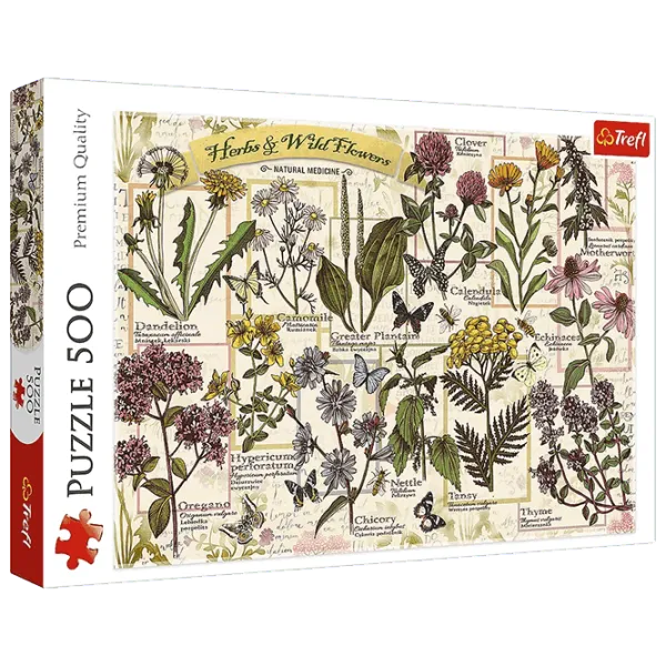 Puzzle Trefl Herbarium: Medicinal Herbs 10+/ Количество деталей: 500 photo 1