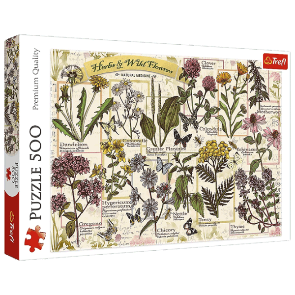 Puzzle Trefl Herbarium: Medicinal Herbs 10+/ Количество деталей: 500 photo 1