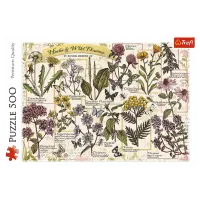 Puzzle Trefl Herbarium: Medicinal Herbs 10+/ Numărul de piese: 500 photo 3