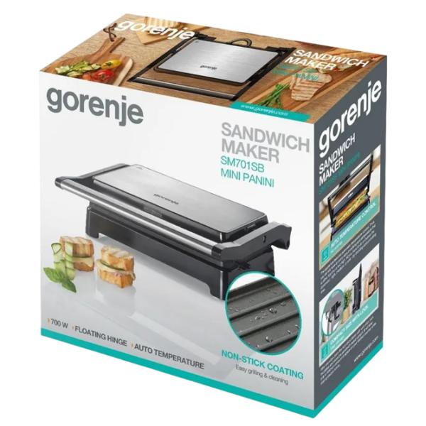Grill electric Gorenje SM701SB  / 700 W / Inox Black photo 4