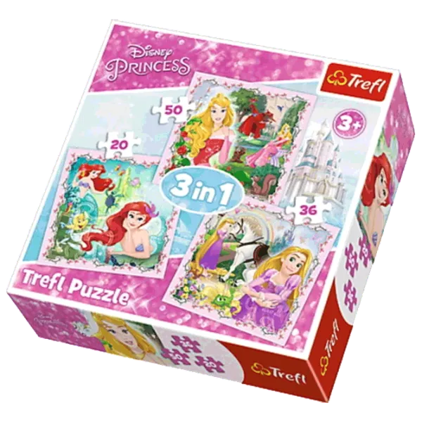 Puzzle Trefl Rapunzel, Aurora and Ariel 3+/ Количество деталей: 106 photo 3