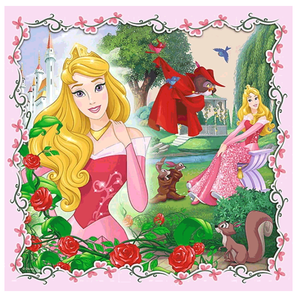 Puzzle Trefl Rapunzel, Aurora and Ariel 3+/ Количество деталей: 106 photo 4