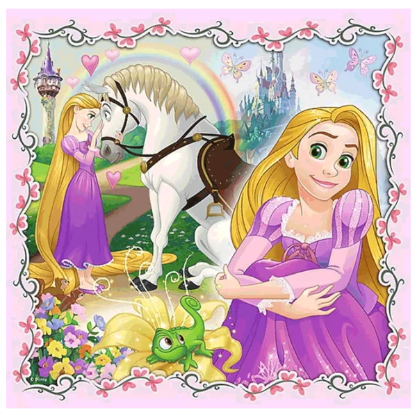 Puzzle Trefl Rapunzel, Aurora and Ariel 3+/ Количество деталей: 106 photo 5