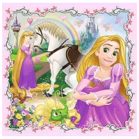 Puzzle Trefl Rapunzel, Aurora and Ariel 3+/ Numărul de piese: 106 photo 5