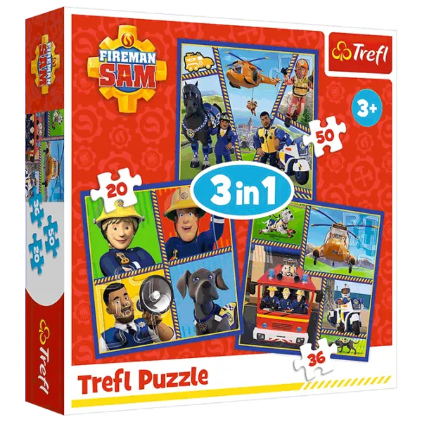 Puzzle Trefl Fireman Sam' day 3+/ Numărul de piese: 106 photo 1 Puzzle Trefl Fireman Sam' day 3+/ Numărul de piese: 106 photo 1