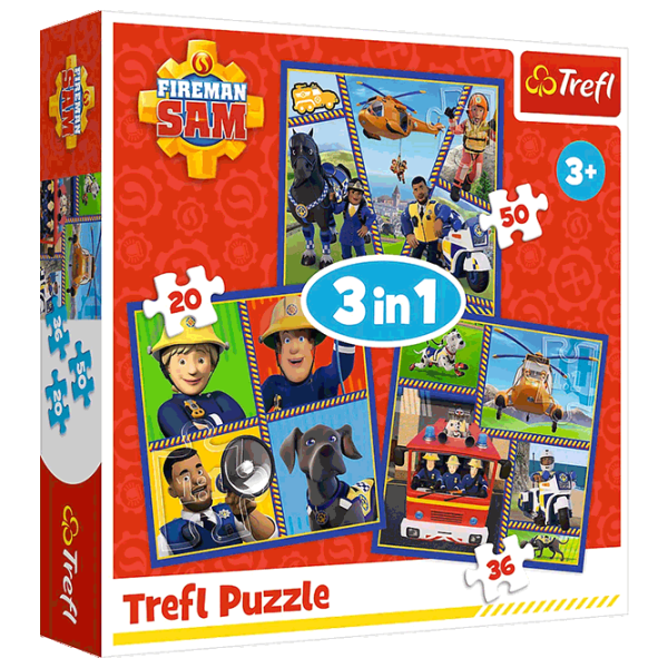 Puzzle Trefl Fireman Sam' day 3+/ Numărul de piese: 106 photo 1 Puzzle Trefl Fireman Sam' day 3+/ Numărul de piese: 106 photo 1