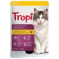 Hrană pentru pisici umedă Tropi Pouche 5902944912805 0.1 kg / Găină