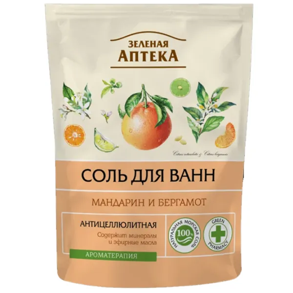 Sare de baie Green Pharmacy 4823015936296  500 g / Mandarin & bergamot  photo 1