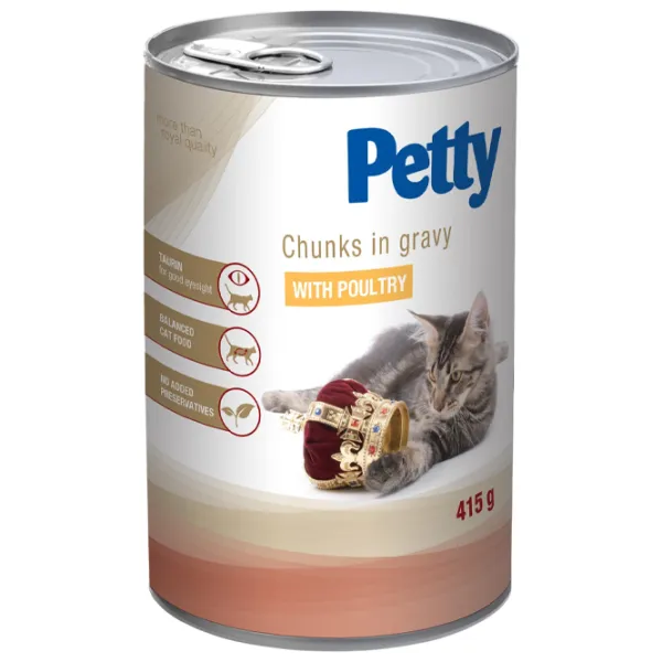 Корм для кошек влажный Petty 4910214  0.415 кг / Курица photo 1 Корм для кошек влажный Petty 4910214  0.415 кг / Курица photo 1