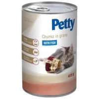 Hrană pentru pisici umedă Petty 910238  0.415 kg / Pește