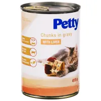 Корм для кошек влажный Petty 911563  0.415 кг / Печень