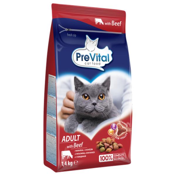 Hrană pentru pisici uscată Prevital Adult 5999566111150 1.4 kg / Vită photo 1 Hrană pentru pisici uscată Prevital Adult 5999566111150 1.4 kg / Vită photo 1