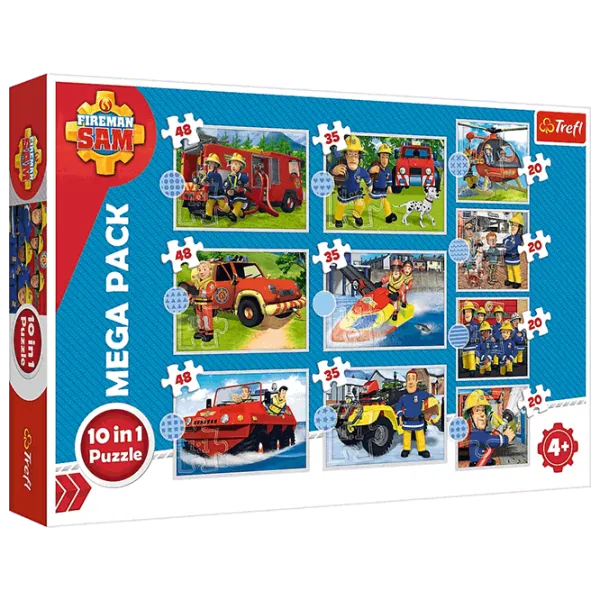Puzzle Trefl Meet Fireman Sam's rescue 4+/ Количество деталей: 329 photo 1