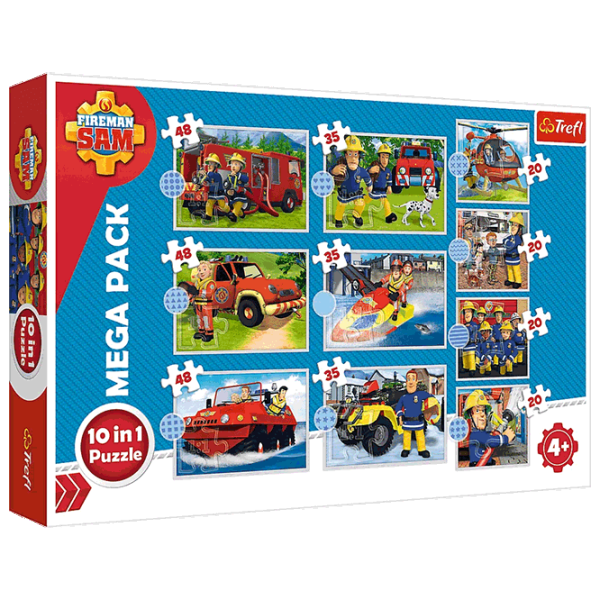 Puzzle Trefl Meet Fireman Sam's rescue 4+/ Количество деталей: 329 photo 1