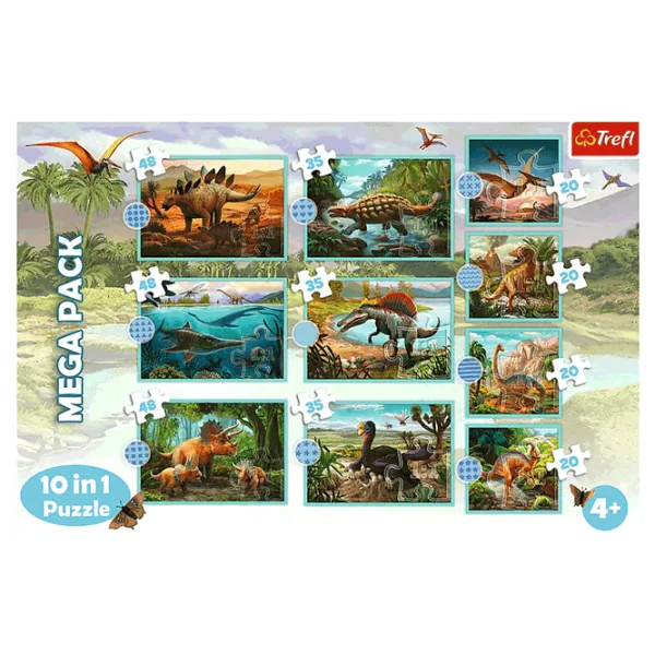 Puzzle Trefl Meet all the dinosaurs 4+/ Количество деталей: 329 photo 3 Puzzle Trefl Meet all the dinosaurs 4+/ Количество деталей: 329 photo 3